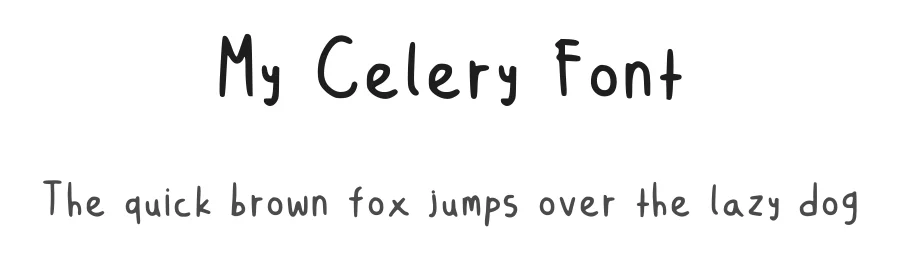 My Celery Font by oreovocado — Decorative Font