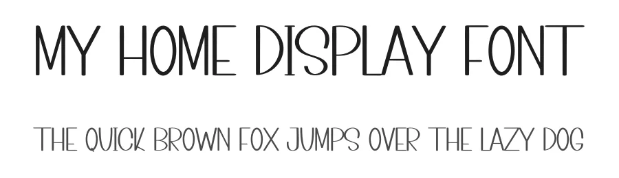 My Home Display Font by inermediaSTUDIO — Display Font