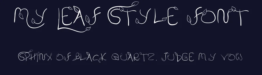 My Leaf Style Font by jetsmax — Display Font — thumbnail 2