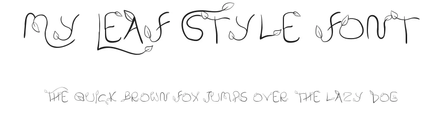 My Leaf Style Font by jetsmax — Display Font