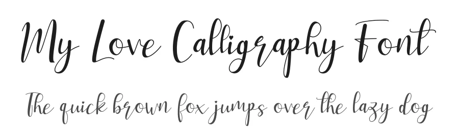 My Love Calligraphy Font by letterenastudios — Script Handwritten Font