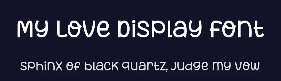 My Love Display Font by nasiruzzaman — Display Font — thumbnail 2