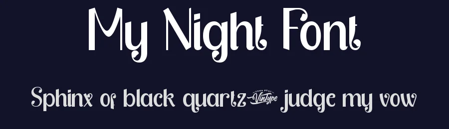 My Night Font by VinType — Display Font — thumbnail 2
