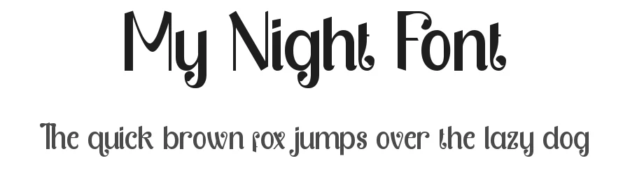 My Night Font by VinType — Display Font