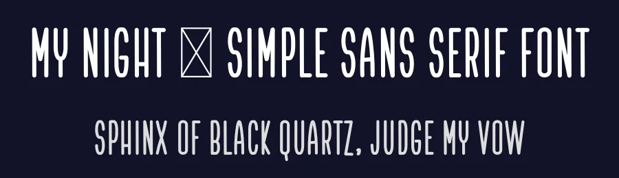 My Night – Simple Sans Serif Font by freshtypeink — Display Font — thumbnail 2