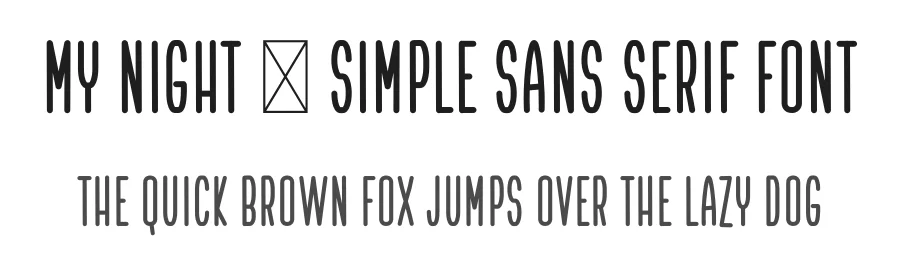 My Night – Simple Sans Serif Font by freshtypeink — Display Font