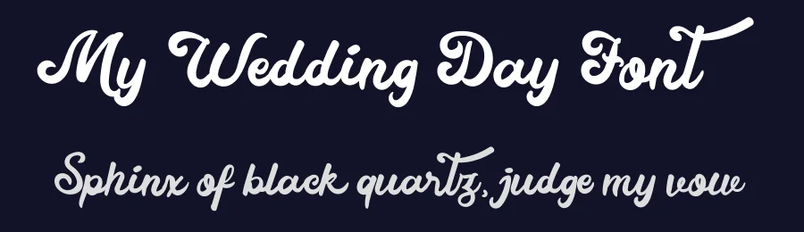 My Wedding Day Font by el hotcig — Script Handwritten Font — thumbnail 2