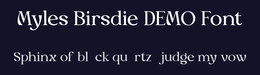Myles Birsdie DEMO Font by Say Studio — Display Font — thumbnail 2