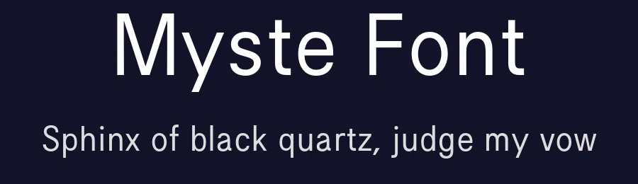 Myste Font by Veryx — Sans Serif Font — thumbnail 2
