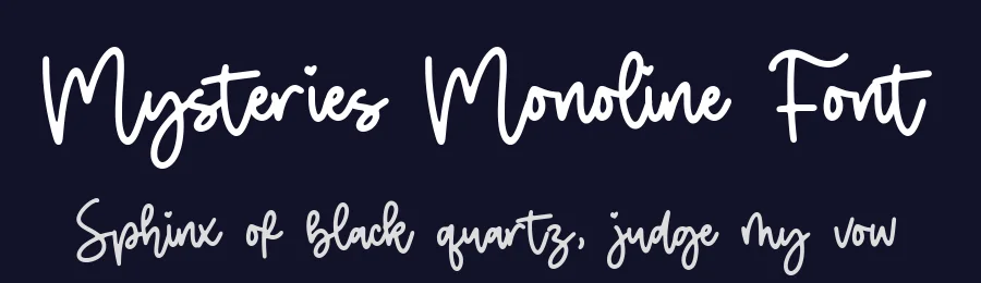 Mysteries Monoline Font by balpirick — Decorative Font — thumbnail 2