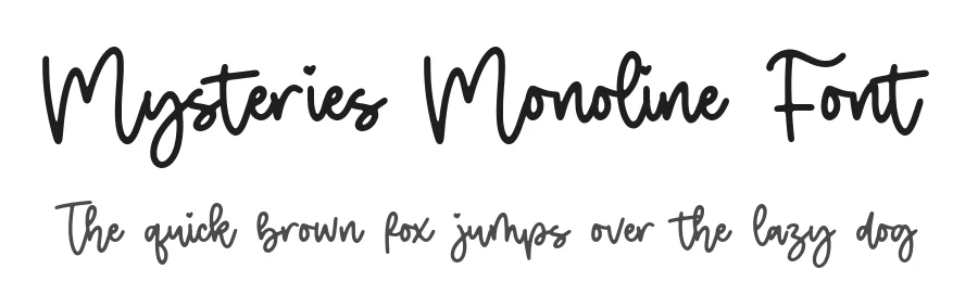 Mysteries Monoline Font by balpirick — Decorative Font