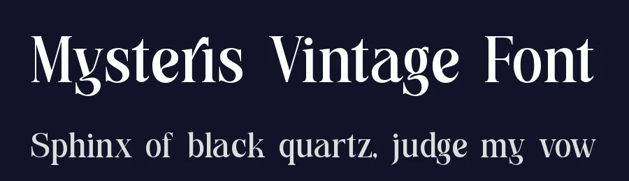 Mysteris Vintage Font by Amorfa Type — Serif Font — thumbnail 2
