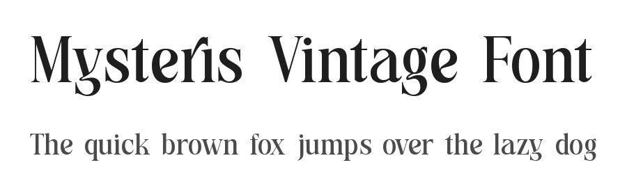 Mysteris Vintage Font by Amorfa Type — Serif Font