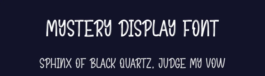 Mystery Display Font by creativeletter — Display Font — thumbnail 2