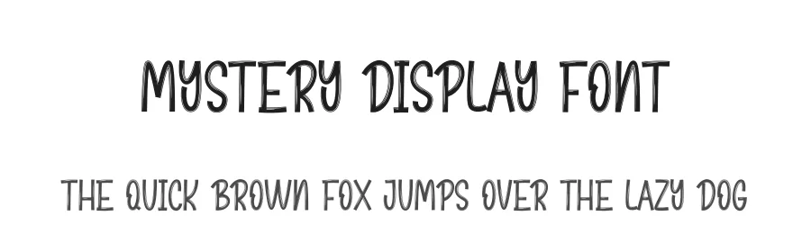Mystery Display Font by creativeletter — Display Font