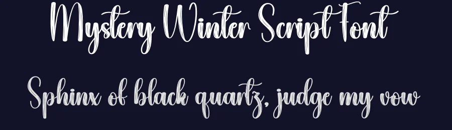 Mystery Winter Script Font by creativeletter — Script Handwritten Font — thumbnail 2