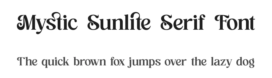 Mystic Sunlite Serif Font by timelesstype.co — Display Font