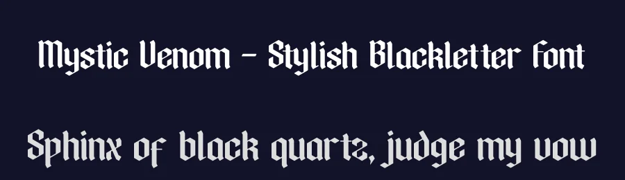 Mystic Venom – Stylish Blackletter Font by timelesstype.co — Blackletter Font — thumbnail 2