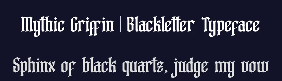 Mythic Griffin | Blackletter Typeface by Denustudios — Blackletter Font — thumbnail 2
