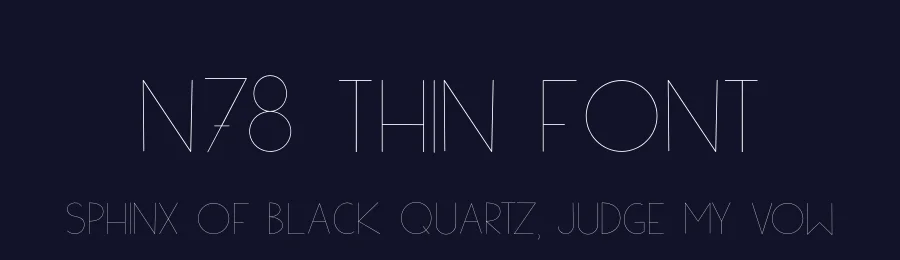 N78 Thin Font by 178-MC — Sans Serif Font — thumbnail 2