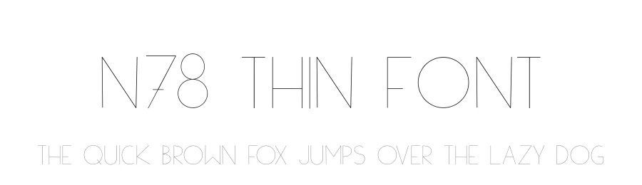 N78 Thin Font by 178-MC — Sans Serif Font
