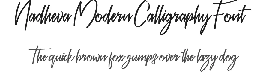 Nadheva Modern Calligraphy Font by edricstudio — Script Handwritten Font