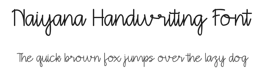 Naiyana Handwriting Font by edricstudio — Script Handwritten Font