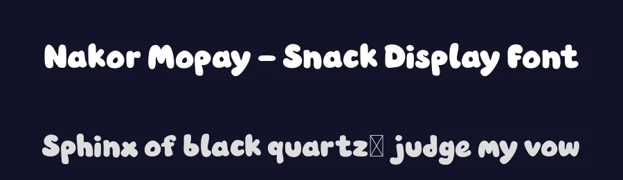 Nakor Mopay – Snack Display Font by productype — Display Font — thumbnail 2
