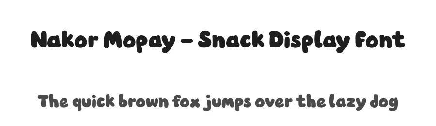 Nakor Mopay – Snack Display Font by productype — Display Font