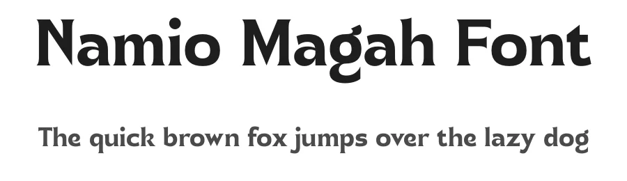 Namio Magah Font by timelesstype.co — Display Font