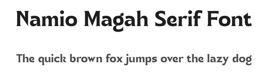 Namio Magah Serif Font by timelesstype.co — Display Font