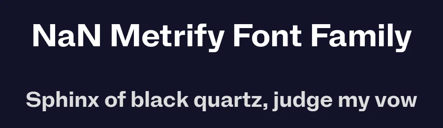 NaN Metrify Font Family by NaN — Sans Serif Font — thumbnail 2