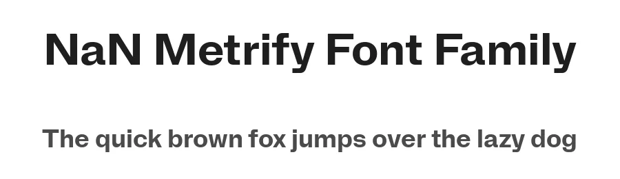 NaN Metrify Font Family by NaN — Sans Serif Font