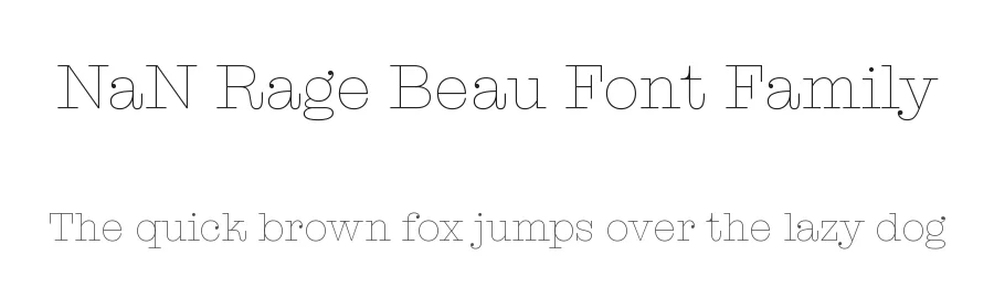 NaN Rage Beau Font Family by NaN — Slab Serif Font