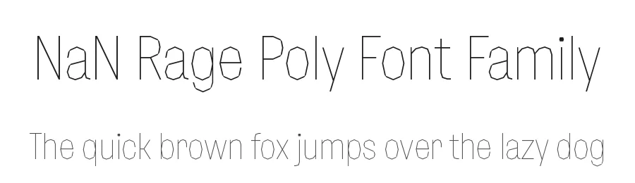 NaN Rage Poly Font Family by NaN — Display Font