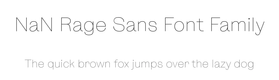 NaN Rage Sans Font Family by NaN — Sans Serif Font
