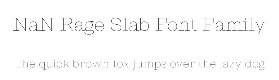 NaN Rage Slab Font Family by NaN — Slab Serif Font