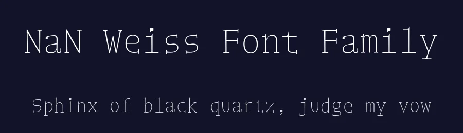 NaN Weiss Font Family by Luke Prowse — Display Font — thumbnail 2