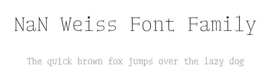 NaN Weiss Font Family by Luke Prowse — Display Font