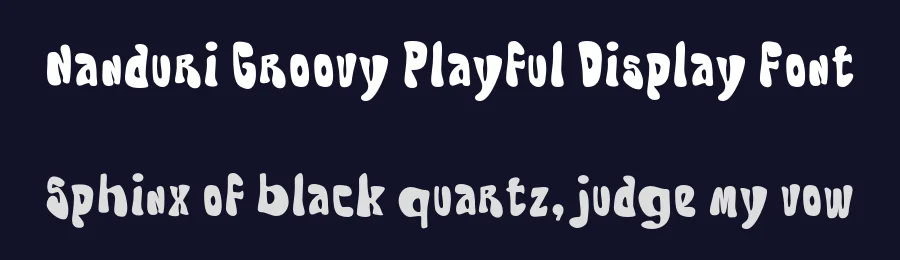Nanduri Groovy Playful Display Font by Mei Suseno — Decorative Font — thumbnail 2