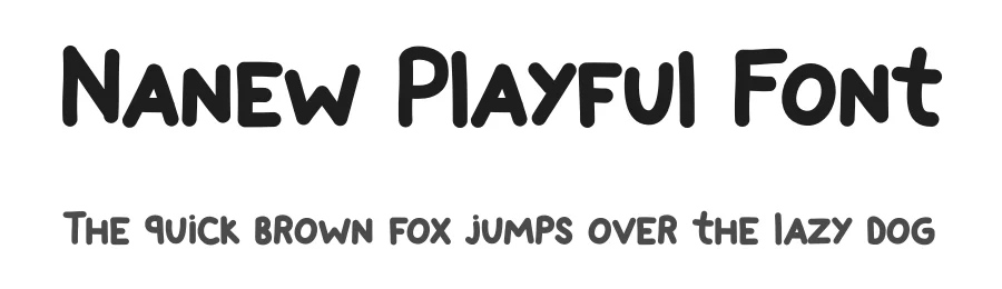 Nanew Playful Font by Tokokoo — Display Font