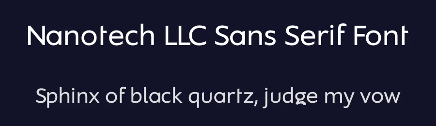 Nanotech LLC Sans Serif Font by vikers — Sans Serif Font — thumbnail 2