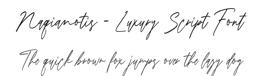 Naqianotis – Luxury Script Font by rvandtype — Script Handwritten Font
