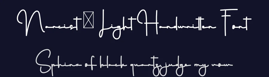 Narcist – Light Handwritten Font by freshtypeink — Script Handwritten Font — thumbnail 2
