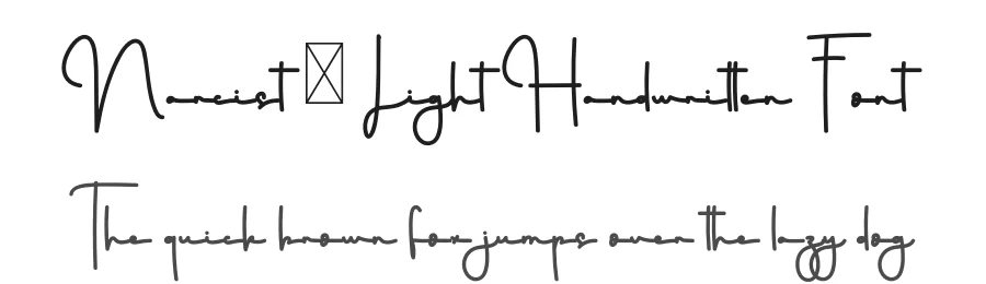 Narcist – Light Handwritten Font by freshtypeink — Script Handwritten Font
