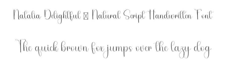 Natalia Delightful – Natural Script Handwritten Font by freshtypeink — Script Handwritten Font