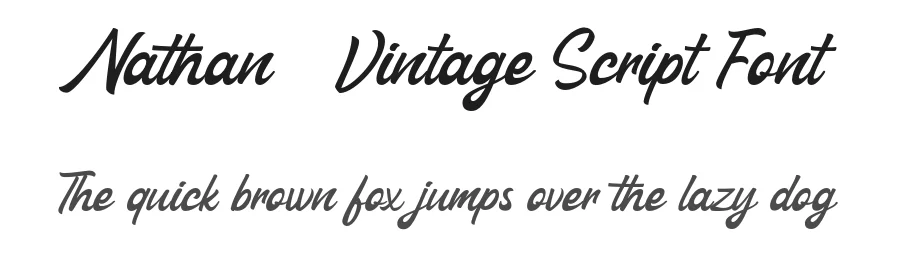 Nathan – Vintage Script Font by Vultype Co. — Script Handwritten Font