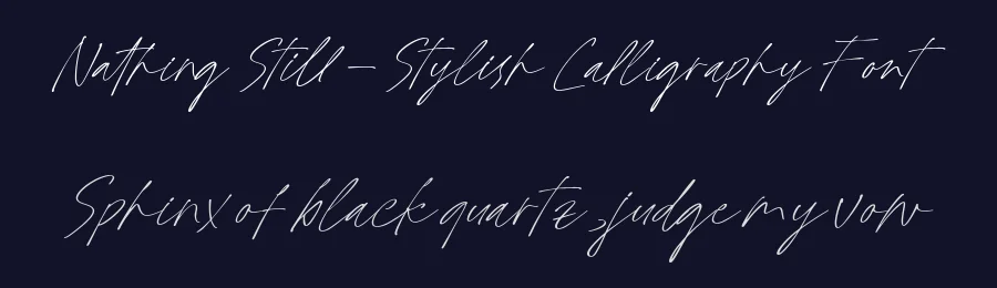 Nathing Still – Stylish Calligraphy Font by letterenastudios — Script Handwritten Font — thumbnail 2