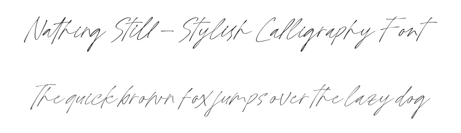 Nathing Still – Stylish Calligraphy Font by letterenastudios — Script Handwritten Font