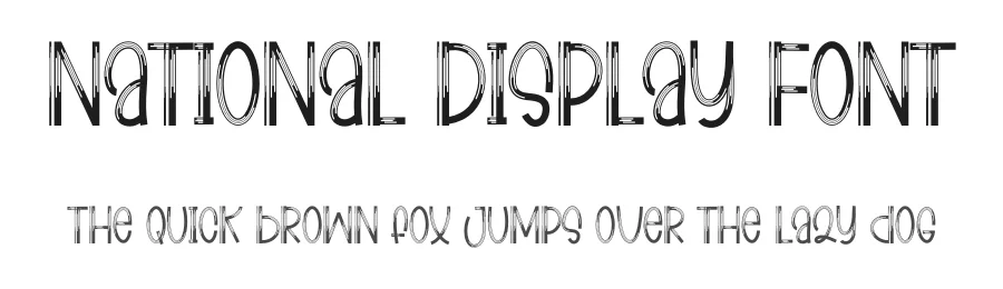 National Display Font by inermediaSTUDIO — Display Font